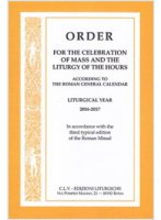 Order for the celebration mass and liturgy hours 2016-2017