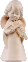 Statuina dell'angioletto con violino, linea da 6 cm, in legno naturale, collezione Angeli Sognatori - Demetz Deur
