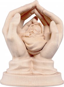 Copertina di 'Mani protettrici con neonato - Demetz - Deur - Statua in legno dipinta a mano. Altezza pari a 11 cm.'