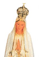 Immagine di 'Statua Madonna di Fatima dipinta a mano con decorazioni color oro e strass (circa 27 cm)'