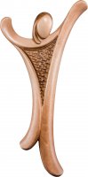 Cristo Design - Demetz - Deur - Statua in legno dipinta a mano. Altezza pari a 15 cm.