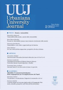 Copertina di 'Urbaniana University Journal. 2022/2: Focus - Morale e vulnerabilità'