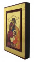 Immagine di 'Icona greca in legno "Sacra Famiglia" - 19x15 cm'