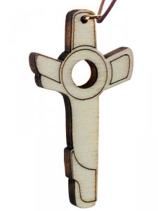 Copertina di 'Croce della montagna con laccio - altezza 5 cm'