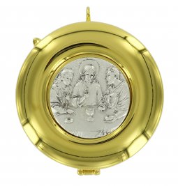 Copertina di 'Teca eucaristica ostie con medaglia Ultima Cena -  8 cm'