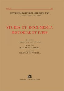 Copertina di 'Studia et documenta historiae et iuris (2014)'