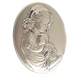 Copertina di 'Bassorilievo in argento Madonna con Bambino addormentato'