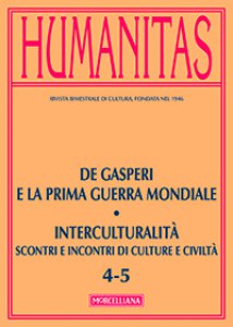 Copertina di 'Humanitas. 4-5/2014: De Gasperi e la prima guerra mondiale - Interculturalit'