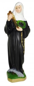 Copertina di 'Statua Santa Rita in gesso dipinta a mano - 40 cm'