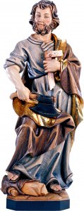 Copertina di 'Statua di S. Giuseppe artigiano in legno dipinto a mano, linea da 60 cm - Demetz Deur'