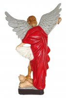 Immagine di 'Statua da esterno San Michele Arcangelo in materiale infrangibile dipinta a mano cm 16'