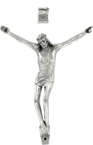 Copertina di 'Corpo di cristo in metallo argentato cm 13'