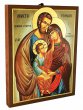 Icona in legno 'Sacra Famiglia' - dimensioni 26x20 cm