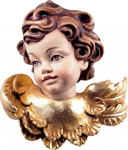Copertina di 'Testina d'angelo dx - Demetz - Deur - Statua in legno dipinta a mano. Altezza pari a 7 cm.'