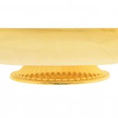 Immagine di 'Patena a ciotola in ottone dorato con base - diametro 23 cm'