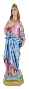 Copertina di 'Statua Santa Lucia in gesso madreperlato dipinta a mano - 40 cm'