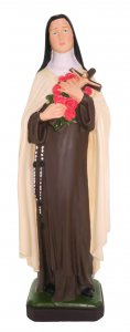 Copertina di 'Statua da esterno di Santa Teresa in materiale infrangibile, dipinta a mano, da 60 cm'