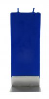 Immagine di 'Candela natalizia in cera blu con nativit 15 x 6 cm'