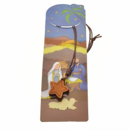 Copertina di 'Segnalibro Nativit + Stella in legno con laccio'