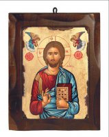 Icona "Ges Cristo datore di vita - sfondo oro" (cm 18,5 x 23,5)