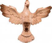 Spirito Santo tiglio - Demetz - Deur - Statua in legno dipinta a mano. Altezza pari a 23 cm.