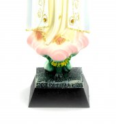 Immagine di 'Statua Madonna di Fatima dipinta a mano con decorazioni color oro e strass (circa 27 cm)'