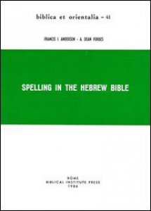 Copertina di 'Spelling in the Hebrew Bible'
