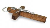 Immagine di 'Croce in legno color naturale con Cristo - 4,5 cm'