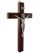 Croce in legno di faggio con Cristo in metallo -  dimensioni 15x10 cm