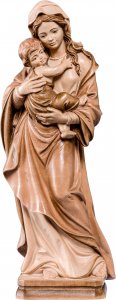 Copertina di 'Statua della Madonna Tirolese in legno, 3 toni di marrone, linea da 30 cm - Demetz Deur'