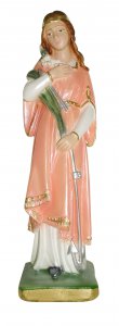 Copertina di 'Statua Santa Filomena in gesso madreperlato dipinta a mano - circa 20 cm'