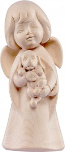Copertina di 'Statuina dell'angioletto con cagnolino, linea da 11 cm, in legno naturale, collezione Angeli Sognatori - Demetz Deur'