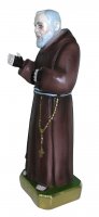 Immagine di 'Statua San Pio in gesso madreperlato dipinta a mano - 20 cm'