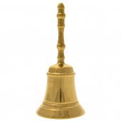Campanello classico in ottone dorato - altezza 11 cm