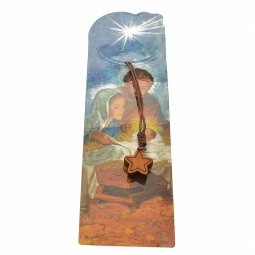 Copertina di 'Segnalibro Nativit classica + Stella in legno con laccio'