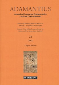 Copertina di 'Adamantius. Vol. 21/2015: Papiri Bodmer. (I)'
