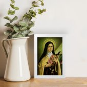Immagine di 'Quadretto "Santa Teresa di Lisieux" con cornice minimal - dimensioni 15x10 cm'