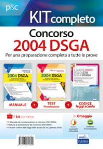 Copertina di 'Kit completo concorso 2004 DSGA: Il manuale del concorso. 2004 DSGA-I test per la preselezione del concorso per 2004 DSGA. Quesiti commentati e test di verifica-Il nuovo codice delle leggi della scuola. Con e-book. Con software di simulazione'