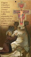 Croce di san Damiano con cartoncino benedizione