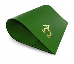 Copertina di 'Coprilezionario Alfa Omega in pelle verde - 32x23 cm'