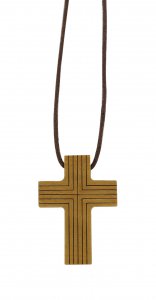 Copertina di 'Croce ulivo Giovanni Paolo II cm. 4 con cordone'