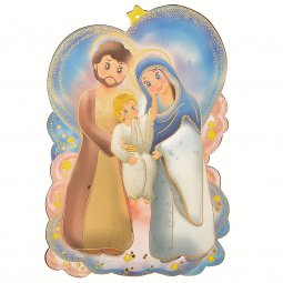 Copertina di 'Icona sagomata "Preghiera per la famiglia" per bambini - dimensioni 11x16 cm'