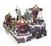 Immagine di 'Villaggio natalizio gigante con luna park, movimento, luci, musica (85 x 50 x 60 cm)'