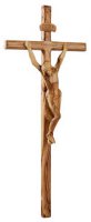 Crocifisso in legno d'ulivo scolpito a mano - altezza 50 cm