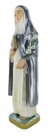 Immagine di 'Statua Santa Caterina da Siena in gesso madreperlato dipinta a mano - circa 30 cm'