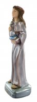 Immagine di 'Statua Santa Rosalia in gesso madreperlato dipinta a mano - 15 cm'