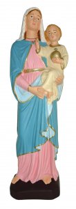 Copertina di 'Statua da esterno della Madonna con Bambino in materiale infrangibile, dipinta a mano, da circa 40 cm'