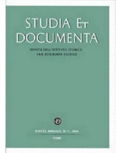 Copertina di 'Studia et documenta. Rivista dell'Istituto Storico San Josemaría Escrivá'