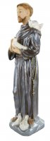 Immagine di 'Statua San Francesco in gesso madreperlato dipinta a mano - 30 cm'