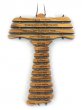 Croce Tau da Parete con Preghiera Padre Nostro in Italiano, Legno d'Ulivo, 12,7 x 19 x 0,5 cm